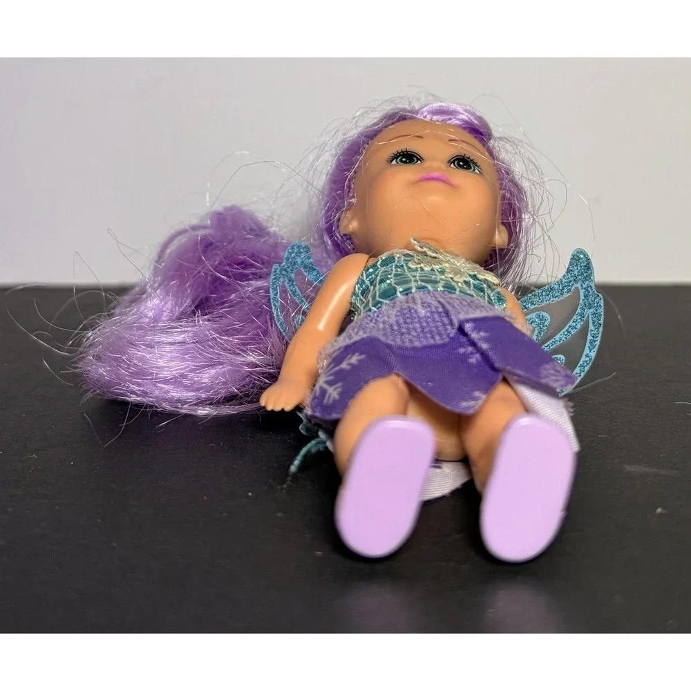 ZURU Sparkle Girlz Little Friends Mini Doll Fairy Collectible Purple Hair